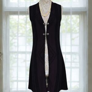 Alpaca Purple Sweater Vest Cardigan sz S